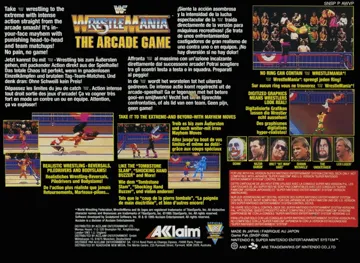 WWF WrestleMania - The Arcade Game (Europe) box cover back